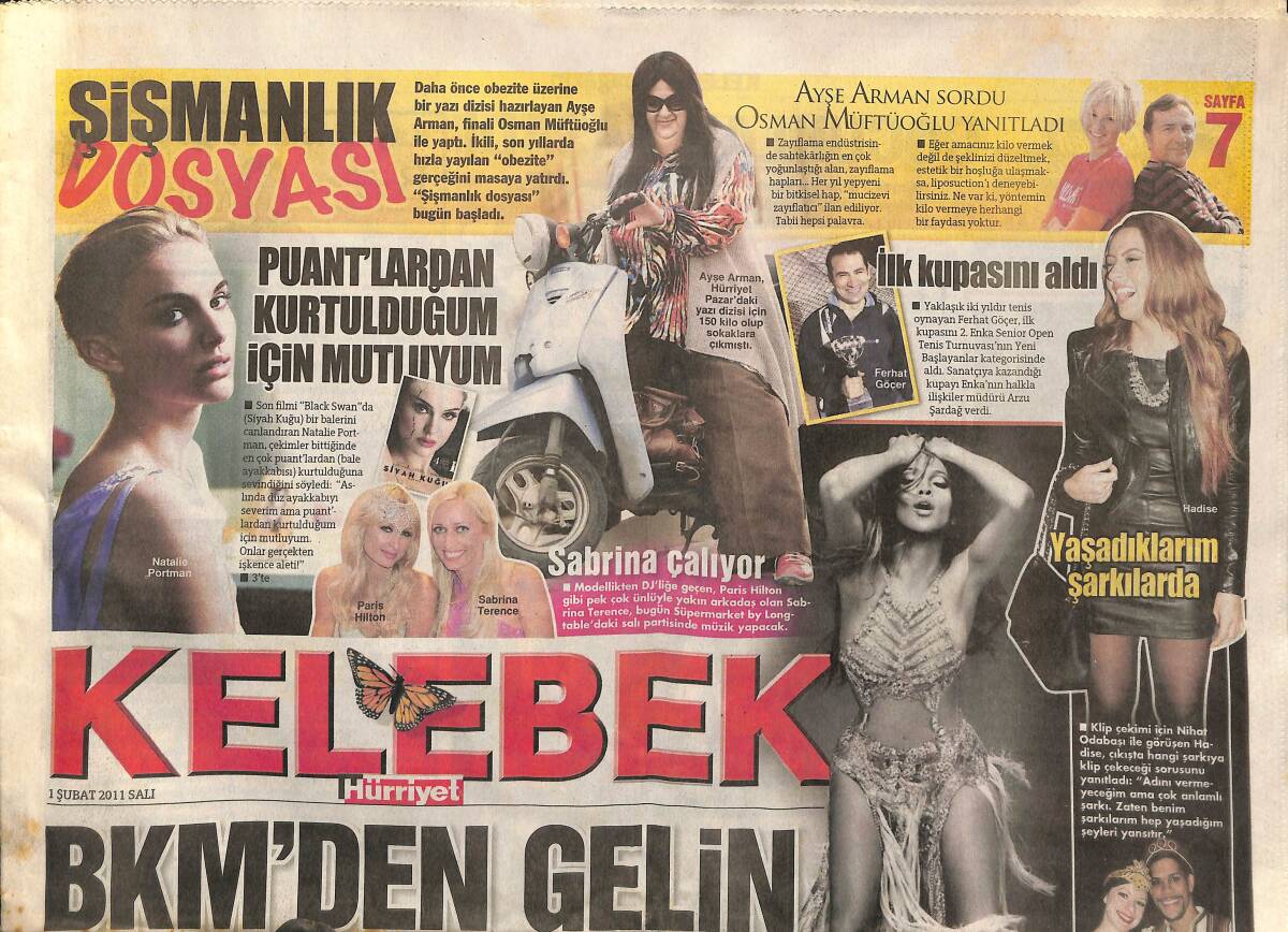 Hürriyet Gazetesi Kelebek Eki 20 Mart 2015 - Justin Bieber'in Yeni Ortağı - Özge Ulusoy: Hayatım Çok Güzel GZ153825 - 1