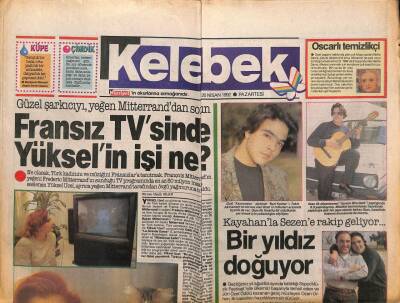 Hürriyet Gazetesi Kelebek Eki 20 Nisan 1992 - Kayahanla Sezen Aksuya Rakip Geliyor GZ63917 - 2