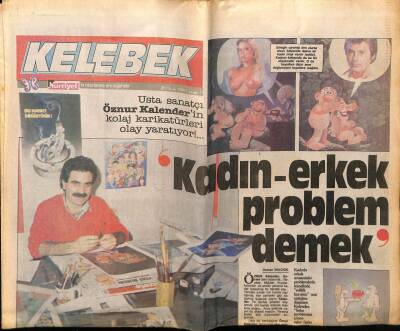 Hürriyet Gazetesi Kelebek Eki 20 Ocak 1989 - Öznur Kalender, Kadın Erkek Problem Demek GZ75654 - 1