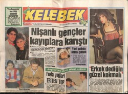 Hürriyet Gazetesi Kelebek Eki 20 Ocak 1990 - Nilüfer,Dekoltenin Cezası GZ63502 - 2