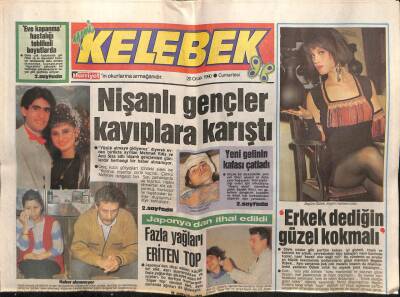 Hürriyet Gazetesi Kelebek Eki 20 Ocak 1990 - Nilüfer,Dekoltenin Cezası GZ63502 - 2