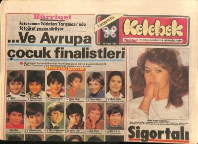 Hürriyet Gazetesi Kelebek Eki 20 Şubat 1985 - Ünlü Yıldız Perihan Savaş Bir Süredir Her Türlü Kazaya Karşı Kendini Sigorta Ettirdi GZ90516 - 1
