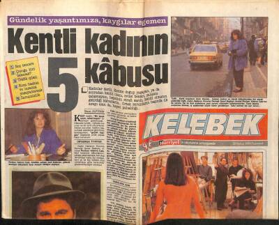 Hürriyet Gazetesi Kelebek Eki 20 Şubat 1989 - Kentli Kadının Kabusu GZ63815 - 1