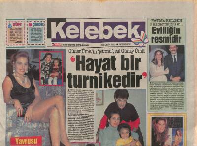 Hürriyet Gazetesi Kelebek Eki 20 Şubat 1992 - Fatma Belgen O Kadar Mutlu ki... GZ90943 - 1