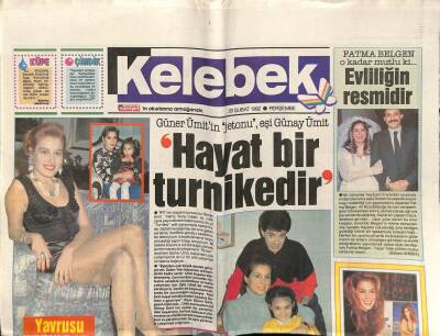 Hürriyet Gazetesi Kelebek Eki 20 Şubat 1992 - Güner Ümit,Hayat Bir Turnikedir GZ75851 - 1