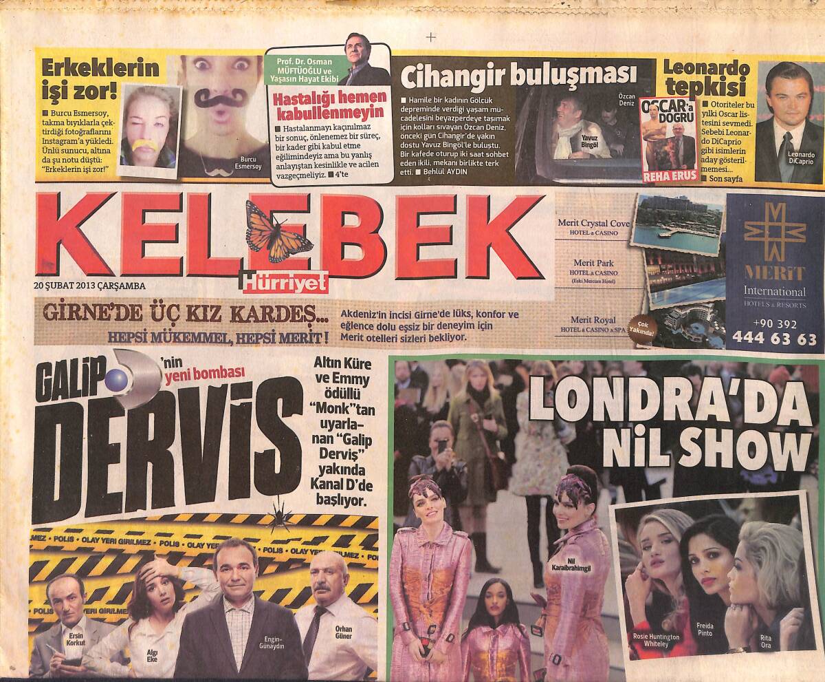 Hürriyet Gazetesi Kelebek Eki 20 Şubat 2013 - Londra'da Nil Show - Hadise'nin Seyyar Gardırobu GZ154800 - 1