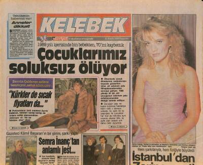 Hürriyet Gazetesi Kelebek Eki 21 Aralık 1989 - Zerrin Çaldıran Sadece Tanıtıyor , Satın Alamıyor - Joan Collinsin En Mutlu Gecesi GZ128003 - 1