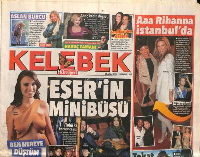 Hürriyet Gazetesi Kelebek Eki 21 Aralık 2013 - Betül Demir Artık Daha Doğalım GZ116365 - 1