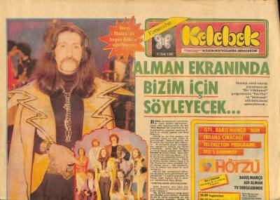 Hürriyet Gazetesi Kelebek Eki 21 Ekim 1982 - Barış Manço , Alman Ekranında Bizim İçin Söyleyecek GZ114597 - 1