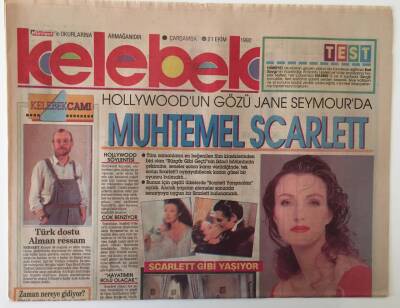 Hürriyet Gazetesi Kelebek Eki 21 Ekim 1992 - Hollywoodun Gözü Jane Seymourda - GZ16929 - 2