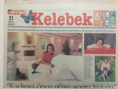 Hürriyet Gazetesi Kelebek Eki 21 Ekim 1996 - Kadınsa Önce Göze Sonra Kulağa GZ34429 - 1