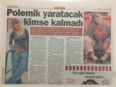 Hürriyet Gazetesi Kelebek Eki 21 Ekim 2005 - Gülben Ergen Polemik Yaratacak Kimse Kalmadı GZ50098 - 1