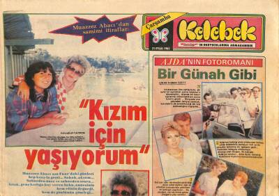 Hürriyet Gazetesi Kelebek Eki 21 Eylül 1983 - Muazzez Abacı Kızım İçin Yaşıyorum GZ115372 - 1