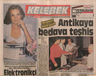Hürriyet Gazetesi Kelebek Eki 21 Eylül 1988 - Gülderen Bilgili , Gündüz Teknolojinin - 1