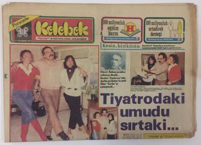 Hürriyet Gazetesi Kelebek Eki 21 Haziran 1984 - Fikret Hakan Yeniden Sahneye Döndü Kenter Tiyatrosunda Anthony Quinnin Ünlü Filmi Zorbayı Oynayacak GZ16806 - 2