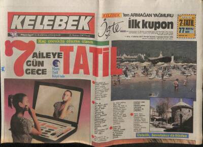 Hürriyet Gazetesi Kelebek Eki 21 Haziran 1987- Ünlü Babalar Sevgi Çemberinde GZ63727 - 2