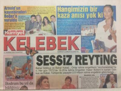 Hürriyet Gazetesi Kelebek Eki 21 Haziran 2004 - Hülya Avşar,Hangimizin Bir Kaza Anısı Yok ki? GZ50112 - 1