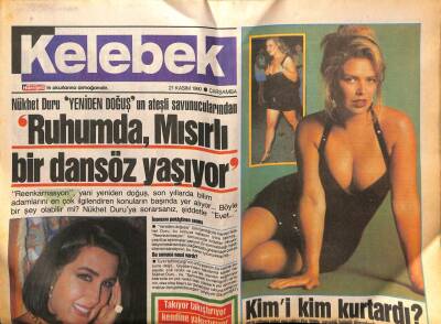 Hürriyet Gazetesi Kelebek Eki 21 Kasım 1990 - Nukhet Duru,Ruhumda Mısırlı Dansöz Yaşıyor GZ75732 - 1