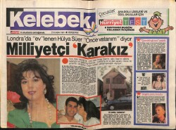 Hürriyet Gazetesi Kelebek Eki 21 Kasım 1991 - Hülya Süer Milliyetçi Karakız GZ63751 - 2