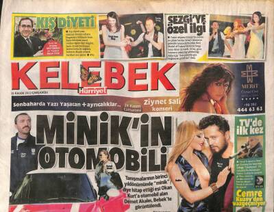 Hürriyet Gazetesi Kelebek Eki 21 Kasım 2012 - Hadise , Murat Bozla Aşk Meşk Yok GZ98880 - 1