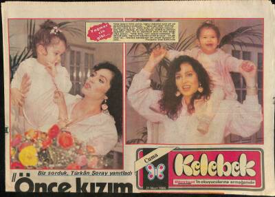 Hürriyet Gazetesi Kelebek Eki 21 Mart 1986 - Biz Sorduk , Türkan Şoray Yanıtladı GZ115473 - 1