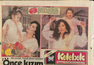 Hürriyet Gazetesi Kelebek Eki 21 Mart 1986 - Biz Sorduk , Türkan Şoray Yanıtladı GZ115477 - 1