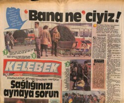 Hürriyet Gazetesi Kelebek Eki 21 Mart 1989 - Türkan Şoray , Sadece Dizi Yapmış Olmak İçin Ekrana Gelmek İstemiyor GZ113729 - 1