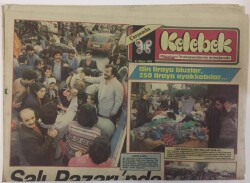 Hürriyet Gazetesi Kelebek Eki 21 Mayıs 1986 - İstanbul Salı Pazarında Her Şey Ucuz GZ16776 - 2