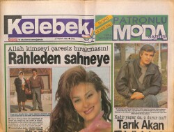 Hürriyet Gazetesi Kelebek Eki 21 Nisan 1992 - Tarık Akan TV Dizisinde GZ63931 - 2