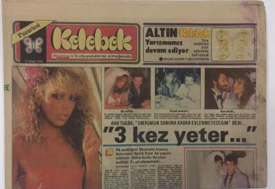 Hürriyet Gazetesi Kelebek Eki 21 Ocak 1985 - Ahu Tuğba Ömrünün Sonuna Kadar Evlenmeyeceğim Dedi 3 Kez Yeter ...GZ16831 - 1