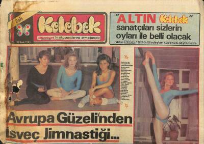 Hürriyet Gazetesi Kelebek Eki 21 Ocak 1986 - Otel Odasında Müzikli Dakikalar...*Cem Eray GZ90301 - 1