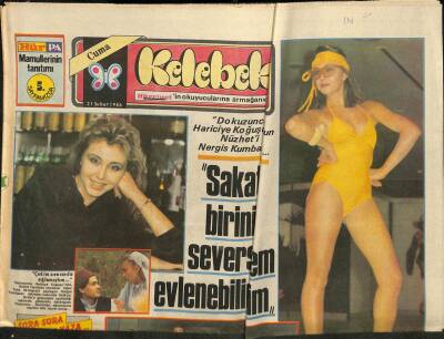 Hürriyet Gazetesi Kelebek Eki 21 Şubat 1986 - Nergiz Kumbasar Sakat Birini Seversem Evlenebilirim GZ90285 - 1
