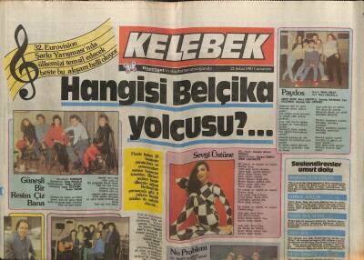 Hürriyet Gazetesi Kelebek Eki 21 Şubat 1987 - Bestecilerde Heyecan Dorukta GZ63576 - 1