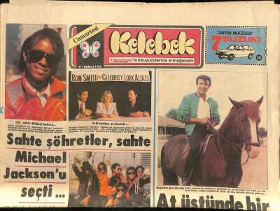 Hürriyet Gazetesi Kelebek Eki 21 Temmuz 1984 - Amerikan NBC Televizyonu Joan Collinsi 1984ün Kadını Seçti GZ114928 - 1