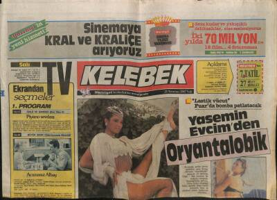 Hürriyet Gazetesi Kelebek Eki 21 Temmuz 1987- Yasemin Evcimden Oryantalobik GZ63670 - 1