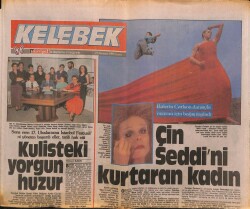 Hürriyet Gazetesi Kelebek Eki 21 Temmuz 1989 - Gene Deniz Kenarında Gene Rutkay Azizle Türkan Şoray İşbaşı Yapıyor GZ90718 - 1
