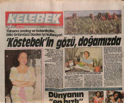 Hürriyet Gazetesi Kelebek Eki 22 Ağustos 1988 - 100 Metrenin Uçan Kadını Florence Griffith Stilistlige Soyunuyor GZ93850 - 1