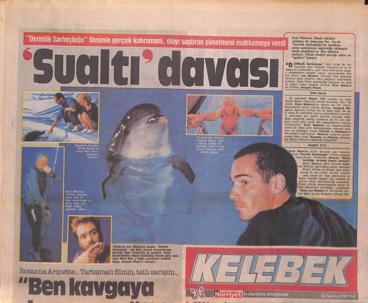 Hürriyet Gazetesi Kelebek Eki 22 Ağustos 1989 - Hülya Avşar Yarını Fallara Soruyor, Fincandaki Kader - Saray Şarkıcısı Engelbert Humperdinck GZ156316 - 1
