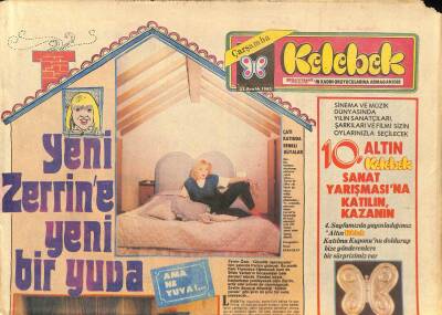 Hürriyet Gazetesi Kelebek Eki 22 Aralık 1982 - Zerrin Özer , Güzellik Operasyonu İçin Yakında Parise Gidecek GZ93420 - 1