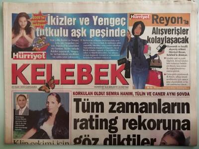 Hürriyet Gazetesi Kelebek Eki 22 Aralık 2004 Klip Çekimi İçin Beyoğlundalar -GZ37934 - 1