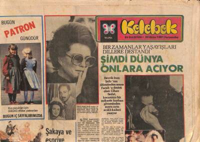 Hürriyet Gazetesi Kelebek Eki 22 Ekim 1981 - Cüneyt Arkının Başını Kaşıyacak Vakti Yok GZ114206 - 1