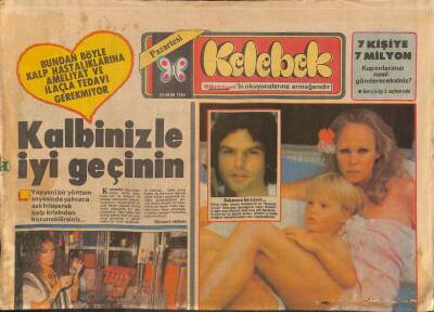 Hürriyet Gazetesi Kelebek Eki 22 Ekim 1984 - Esin Afşarın Kırmızı Pabuçları GZ114163 - 1