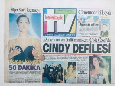 Hürriyet Gazetesi Kelebek Eki 22 Ekim 1993 - Hülya Avşar İle 50 Dakika GZ42780 - 1