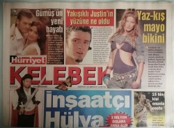 Hürriyet Gazetesi Kelebek Eki 22 Eylül 2005 İnşaatçı Hülya - Afrodite Bu Yapılır Mı -GZ44806 - 2