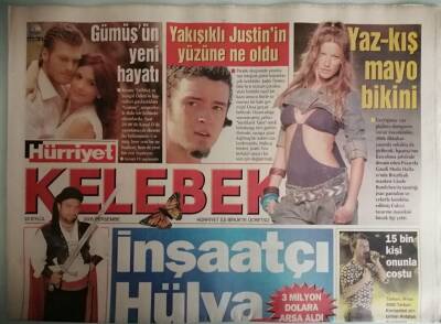 Hürriyet Gazetesi Kelebek Eki 22 Eylül 2005 İnşaatçı Hülya - Afrodite Bu Yapılır Mı -GZ44806 - 2