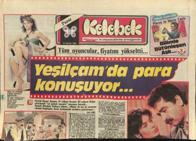 Hürriyet Gazetesi Kelebek Eki 22 Haziran 1986 - Yeşilçamda Para Konuşuyor... GZ114834 - 1