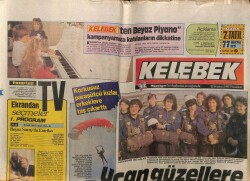 Hürriyet Gazetesi Kelebek Eki 22 Haziran 1987- Uçan Güzellere Tam Not GZ63726 - 1