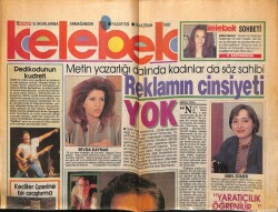 Hürriyet Gazetesi Kelebek Eki 22 Haziran 1992 - Sibel Sümer,Reklamın Cinsiyeti Yok GZ63695 - 2