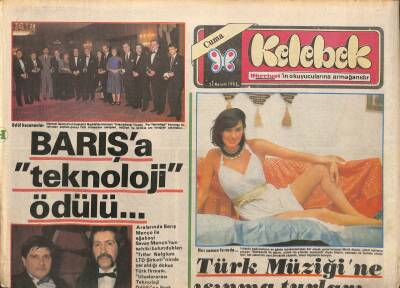 Hürriyet Gazetesi Kelebek Eki 22 Kasım 1985 - Barış Mançoya Teknoloji Ödülü GZ91950 - 1