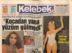 Hürriyet Gazetesi Kelebek Eki 22 Kasım 1991- Ayşe Mine Kocadan Yana Yüzüm Gülmedi GZ63750 - 1